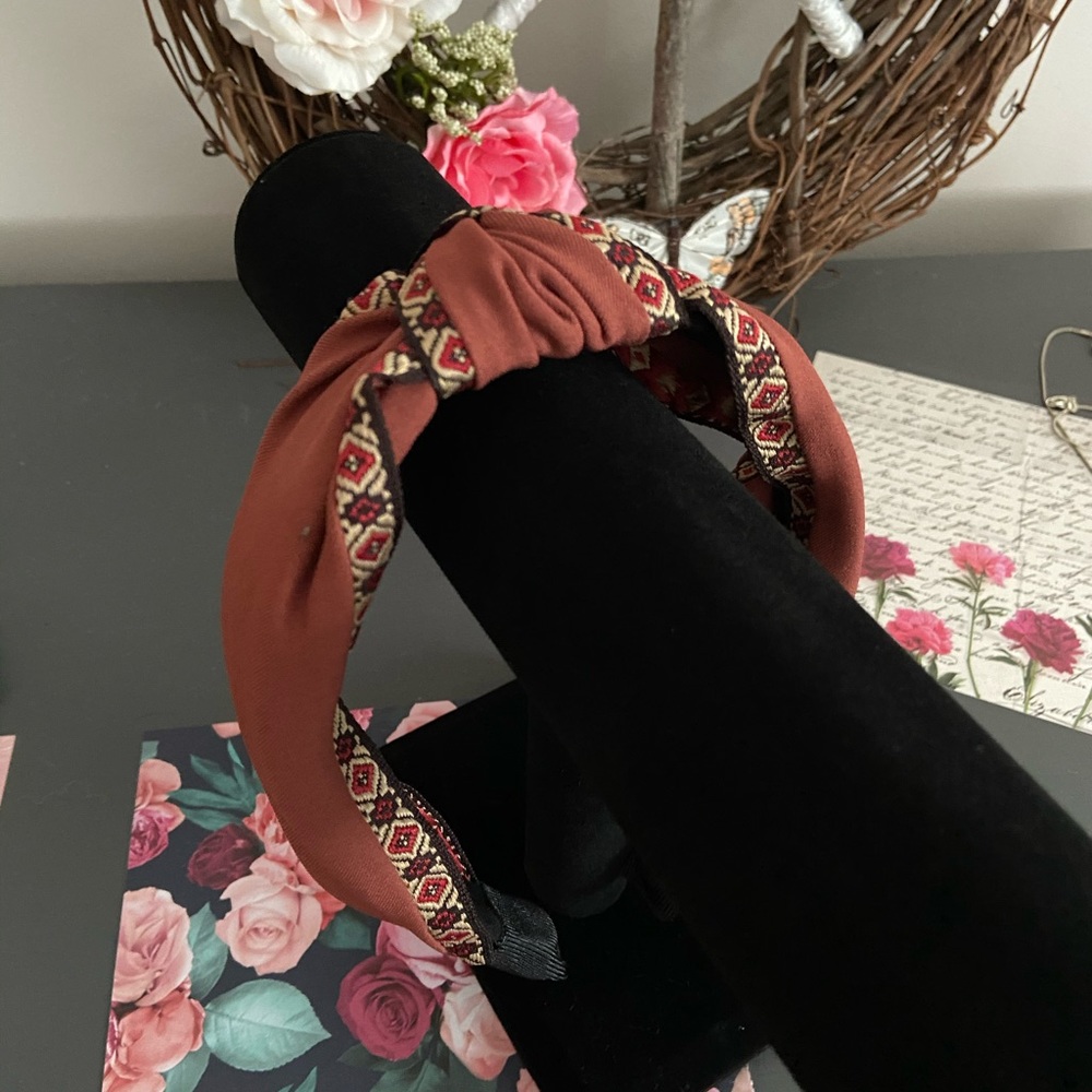 Ethnic Print Trimmed Cloth Headband